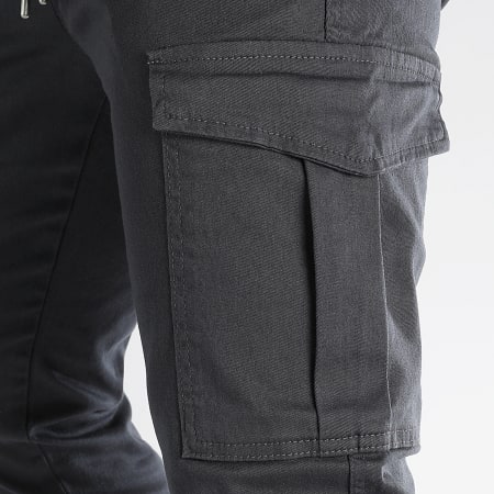 LBO - 2714 Pantaloni cargo grigio antracite dal taglio regolare