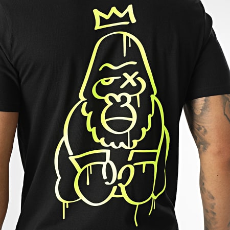 Sale Môme Paris - Tee Shirt Gorille King Noir Jaune Fluo