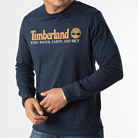 Timberland - Tee Shirt Manches Longues New Core A5VM1 Bleu Marine
