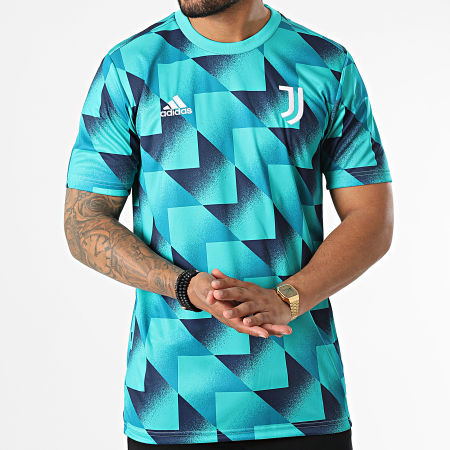 Adidas Performance - Camiseta de fútbol de la Juventus HB6050 Verde Azul
