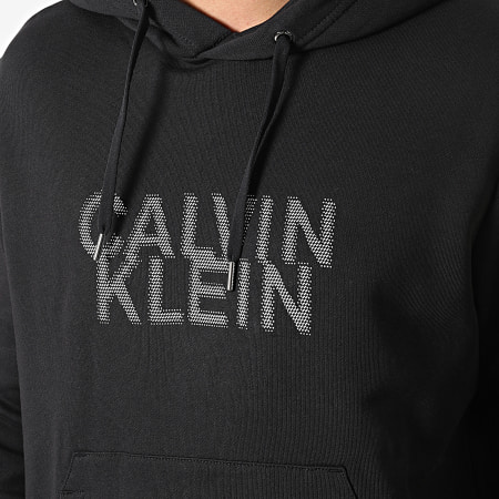 Calvin Klein - Sweat Capuche Distorted Logo 0075 Noir