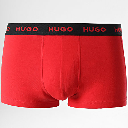 HUGO - Set di 3 boxer 50469766 nero rosso blu reale