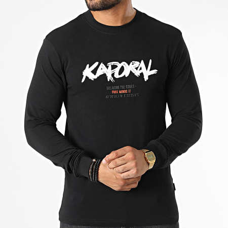 Kaporal - Camiseta Manga Larga Play Negro