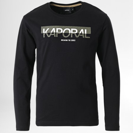 Kaporal - Camiseta negra de manga larga Monty