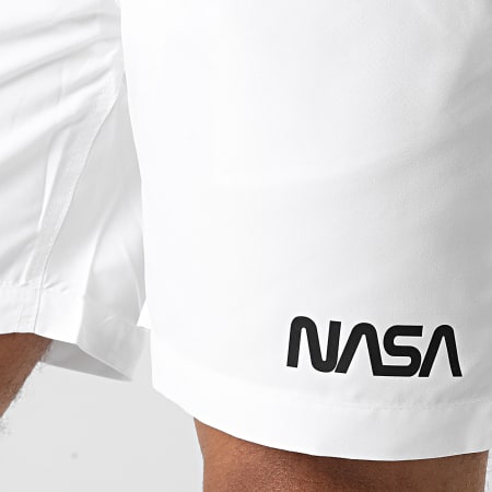 NASA - Traje de baño Worm Logo 2 Blanco Negro