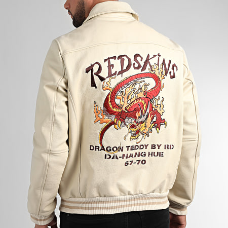 Redskins - Blouson Cuir Dragon Cohiba Beige