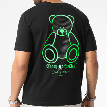 Teddy Yacht Club - Tee Shirt Oversize Large GMK Limited Edition Black Acid Green