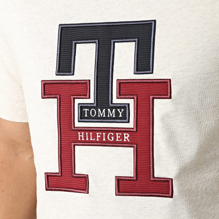 Tommy Hilfiger - Tee Shirt Lux Monogram 8230 Beige Chiné