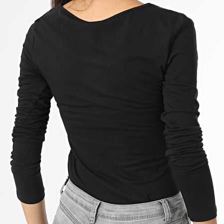 Vero Moda - Tee Shirt Manches Longues Femme Maxi My Noir
