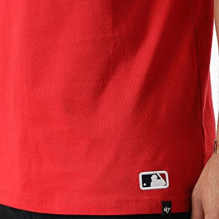 '47 Brand - Tee Shirt New York Yankees Base Runner Embroidery Echo Rouge