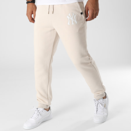 '47 Brand - Pantaloni da jogging beige con ricamo New York Yankees Burnside