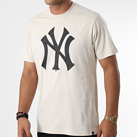 '47 Brand - Tee Shirt New York Yankees Imprint Echo Beige