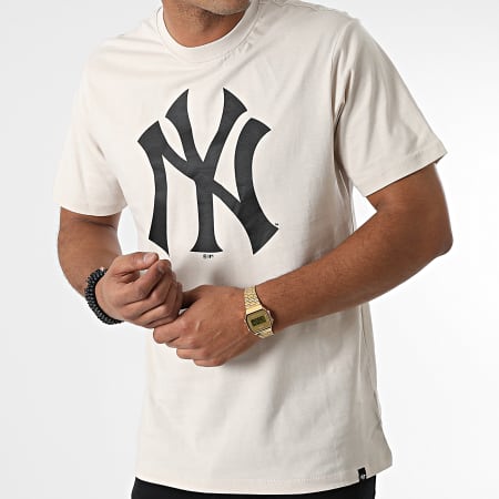 '47 Brand - Tee Shirt New York Yankees Imprint Echo Beige