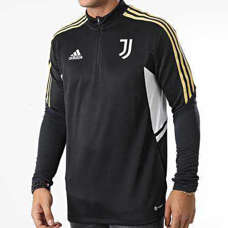 Adidas Sportswear - Sweat Col Zippé A Bandes Juventus HA2641 Noir