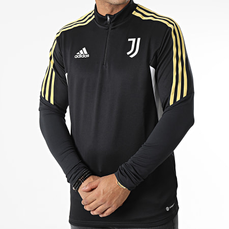 Adidas Performance - Sudadera con cuello de cremallera de la Juventus HA2641 Negro