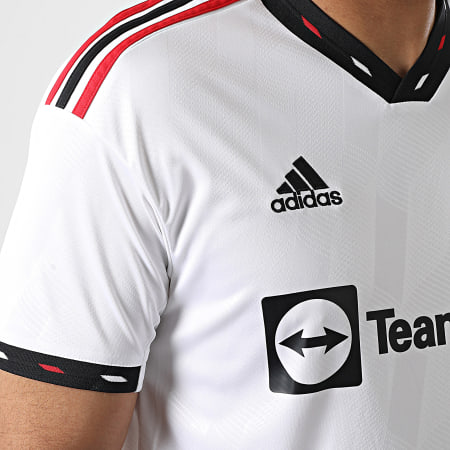 Adidas Sportswear - Maglia da calcio Manchester United con scollo a V H13880 Bianco