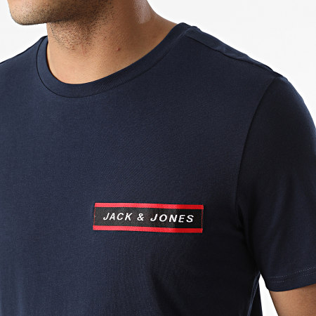 Jack And Jones - Xander Patch Tee Shirt Navy