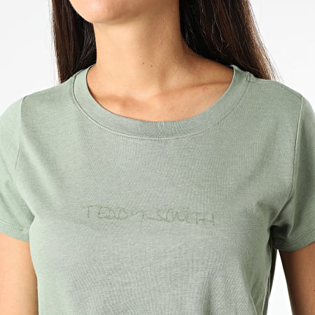 Teddy Smith - Tee Shirt Femme Ticia 2 Vert