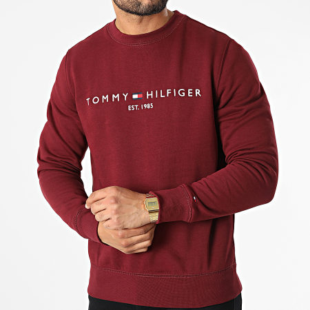 Tommy Hilfiger - Tommy Logo Felpa girocollo 1596 Bordeaux