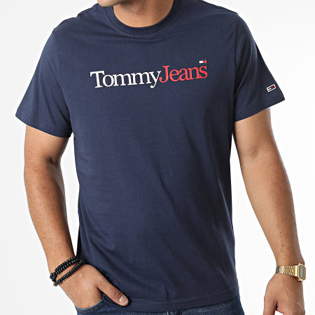 Tommy Jeans - Tee Shirt Essential Multilogo 4980 Bleu Marine