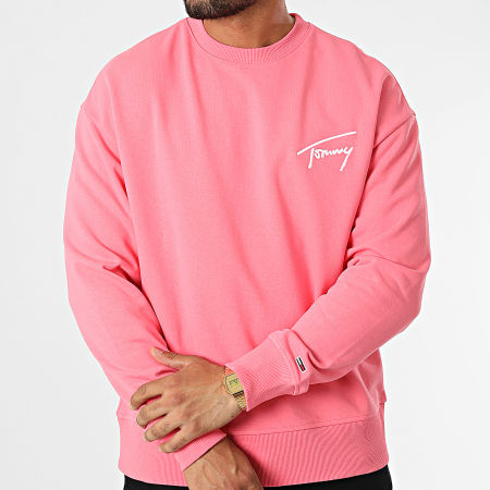 Tommy Jeans - Sweat Crewneck Tommy Signature 5206 Rose