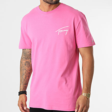 Tommy Jeans - Tommy Signature Tee Shirt 2419 Rosa