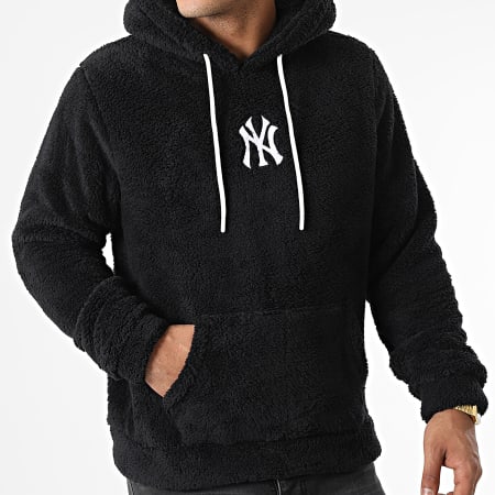 '47 Brand - Sweat Capuche Fourrure Polaire New York Yankees Core Long Loop Fuzzy Noir