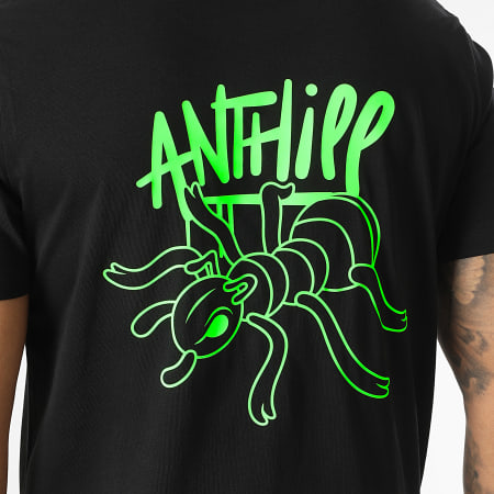 Anthill - Camiseta Hormiga Negro Verde Fluo