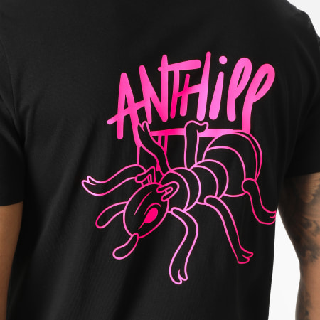 Anthill - Tee Shirt Ant Noir Rose Fluo