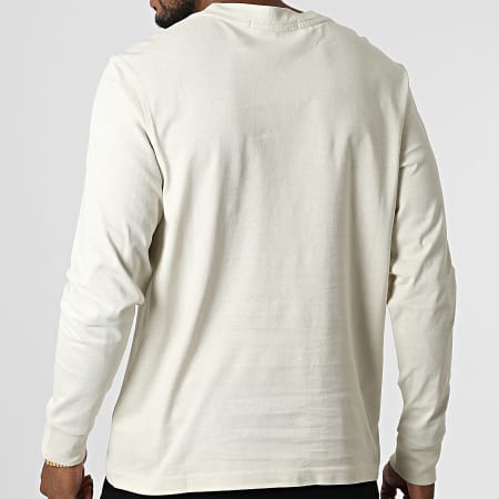 Calvin Klein - Maglietta a maniche lunghe Shrunken Badge 2198 Beige