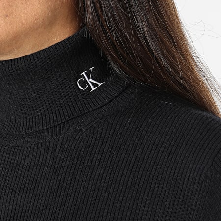Calvin Klein - Vestido de mujer con cuello vuelto 9851 Negro
