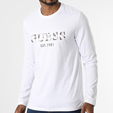 Guess - Camiseta manga larga M2BI57-K8FQ4 Blanco