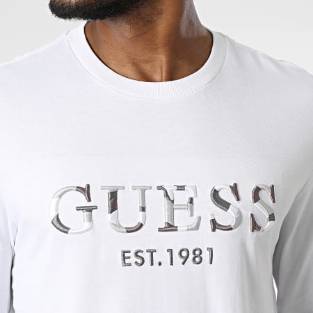 Guess - Tee Shirt Manches Longues M2BI57-K8FQ4 Blanc