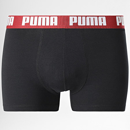 Puma - Lot De 2 Boxers Everyday Noir Bordeaux