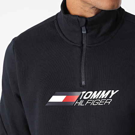 Tommy Hilfiger - Sweat Col Montant Zippé Essentials 7929 Bleu Marine