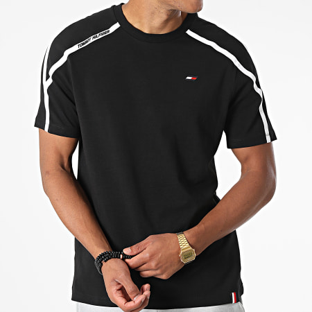 Tommy Hilfiger - Camiseta con ribetes 7573 Negro