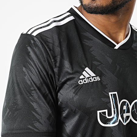 Adidas Performance - Juventus HD2015 Camiseta de fútbol a rayas negra