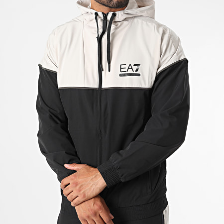 EA7 Emporio Armani - Set giacca con cappuccio e pantaloni da jogging 6LPV04-PN6TZ Nero Beige