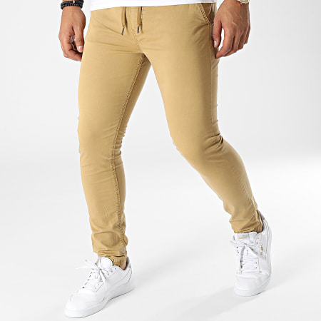 Indicode Jeans - Pantalón Jogger Fields Beige