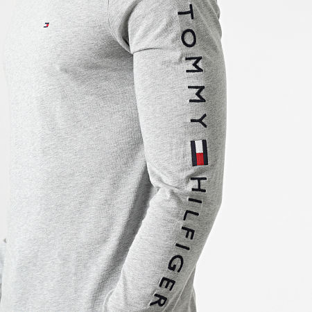 Tommy Hilfiger - Tee Shirt A Manches Longues Tommy Logo 9096 Gris Chiné
