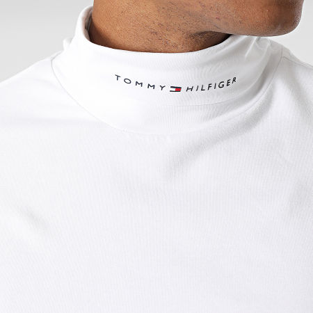 Tommy Hilfiger - Tee Shirt Col Roulé Manches Longues Tommy Logo 8787 Blanc