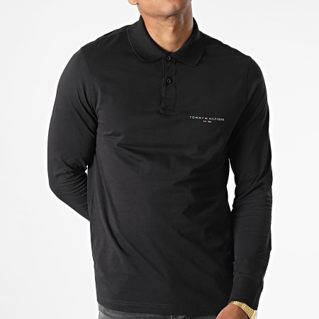 Tommy Hilfiger - Polo Manches Longues Clean Jersey 8790 Noir