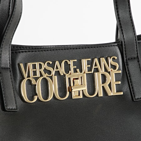 Versace Jeans Couture - Bolso Mujer Y Bolso Embrague Lock Logo 73VA4BL8 Negro Oro