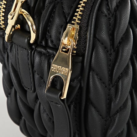 Versace Jeans Couture - Lot Sac A Main Et Porte-Monnaie Femme Crunchy Bags 73VA4BO6 Noir Doré