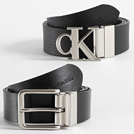 Calvin Klein - Cinturón reversible Classic Monogram 9914 Negro