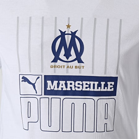 Puma - Tee Shirt Enfant OM Football Core 767308 Blanc