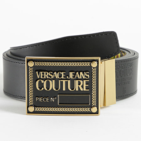 Versace Jeans Couture - Ceinture Réversible Garland Saffiano 73YA6F01 Noir Renaissance