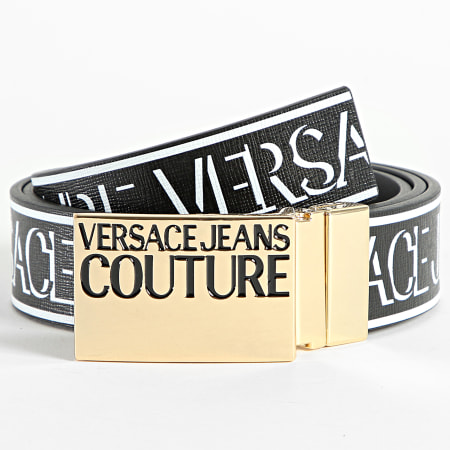 Versace Jeans Couture - Ceinture Réversible Saffiano Print 73YA6F32 Noir Doré