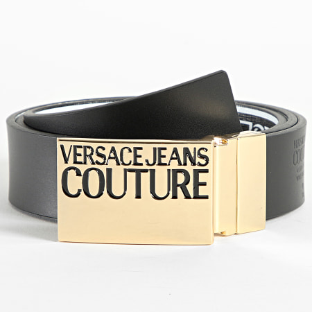 Versace Jeans Couture - Ceinture Réversible Saffiano Print 73YA6F32 Noir Doré