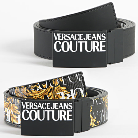 Versace Jeans Couture - Cintura reversibile Logo Couture 73YA6F32 Nero Rinascimento